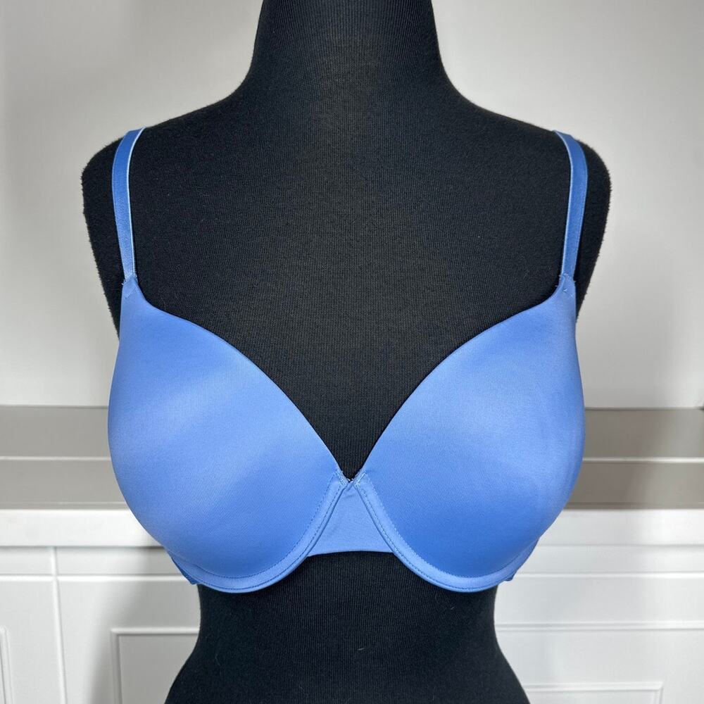 Victoria’s Secret PINK Wear Everywhere T-Shirt Bra Lightly Lined 36D Blue